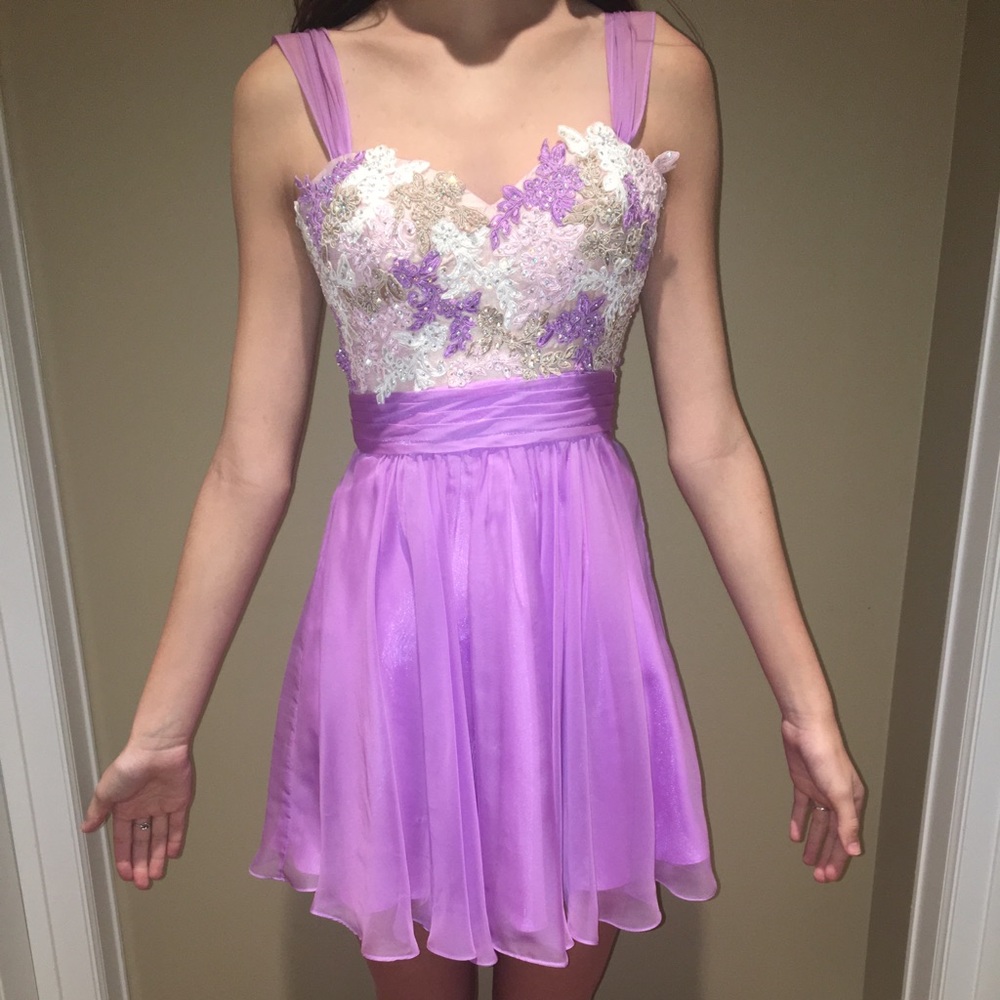 Flowy Prom or Homecoming or Formal Purple Dress